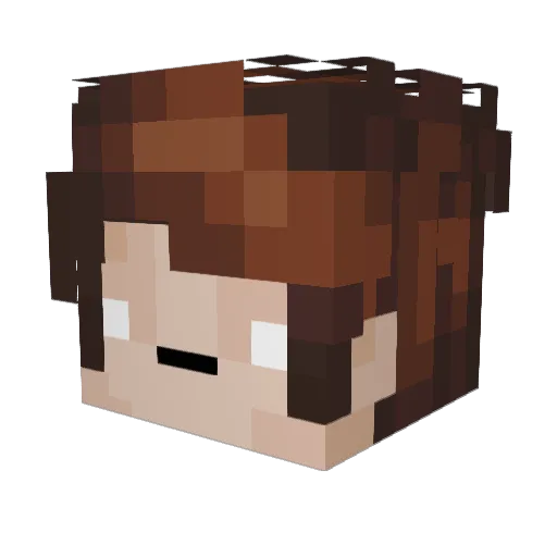yoepvond Minecraft avatar head, 3D render