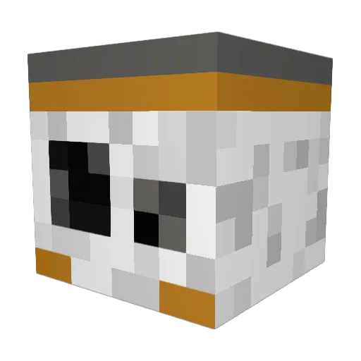 yoffur Minecraft avatar head, 3D render