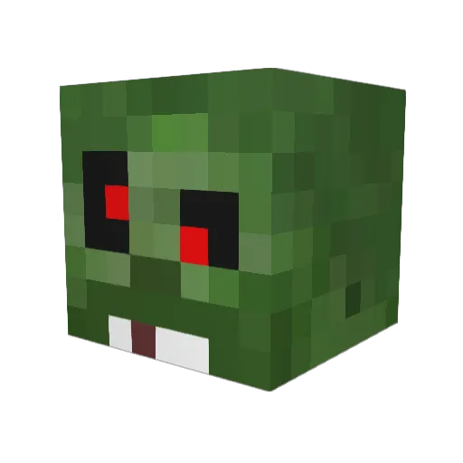 yog_not Minecraft avatar head, 3D render