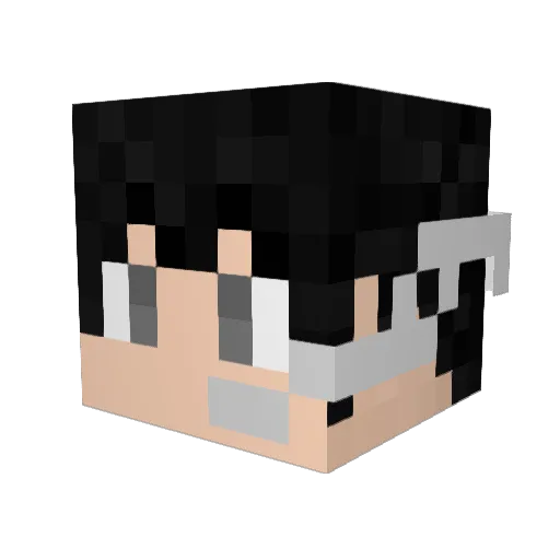 yogchiu Minecraft avatar head, 3D render