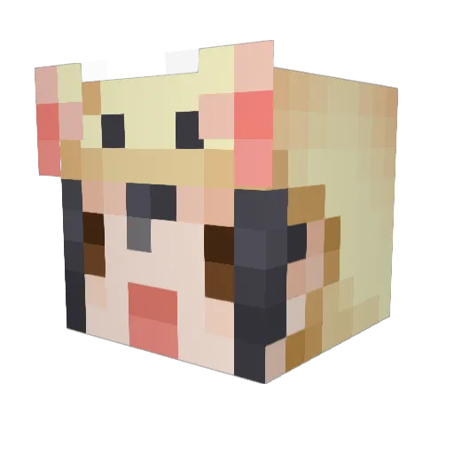 yogetsu Minecraft avatar head, 3D render
