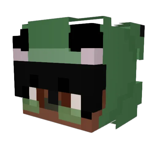 yoghness Minecraft avatar head, 3D render