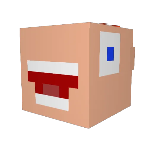 yohikk Minecraft avatar head, 3D render