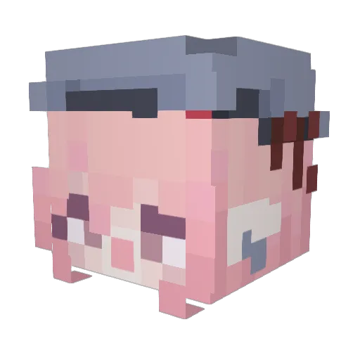 yohkult Minecraft avatar head, 3D render