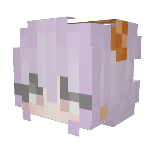 yoiri Minecraft avatar head, 3D render