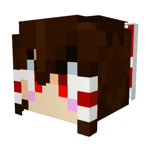 yojimukku Minecraft avatar head, 3D render