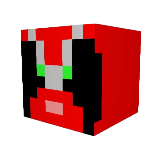 yojin Minecraft avatar head, 3D render