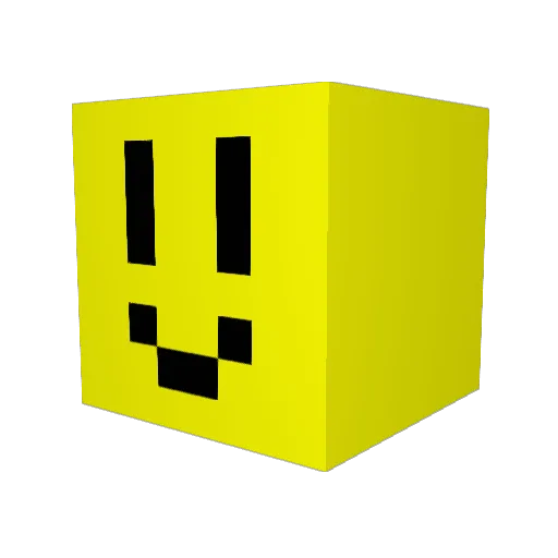 yojje Minecraft avatar head, 3D render