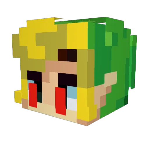 yokamon Minecraft avatar head, 3D render