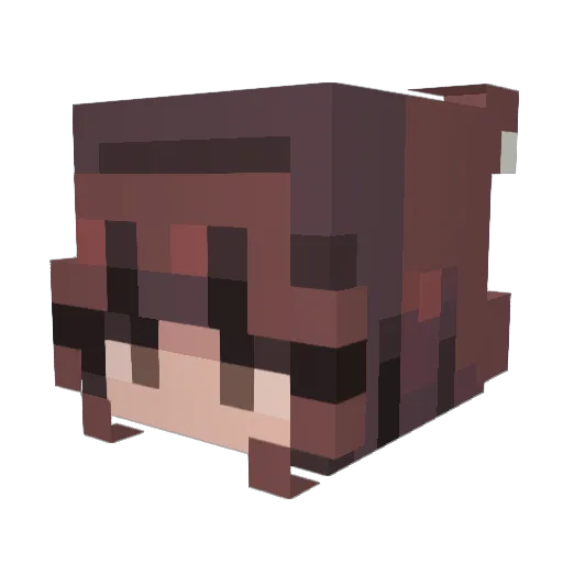 yokipo Minecraft avatar head, 3D render