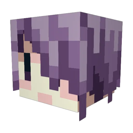 yoko128 Minecraft avatar head, 3D render