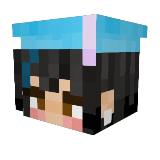 yoko2048 Minecraft avatar head, 3D render