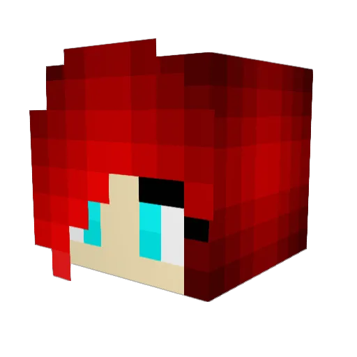 yoko_pie Minecraft avatar head, 3D render