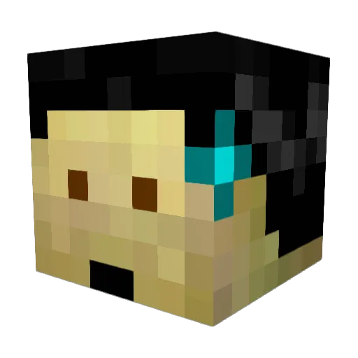 yokolvo Minecraft avatar head, 3D render