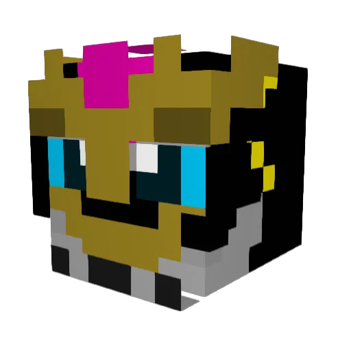 yokomizu Minecraft avatar head, 3D render