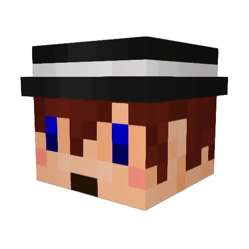 yokoyan Minecraft avatar head, 3D render