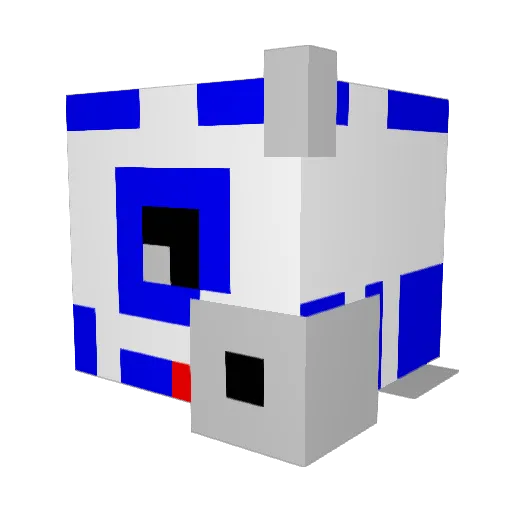 yokuryu Minecraft avatar head, 3D render