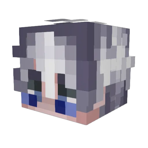 yokxI Minecraft avatar head, 3D render