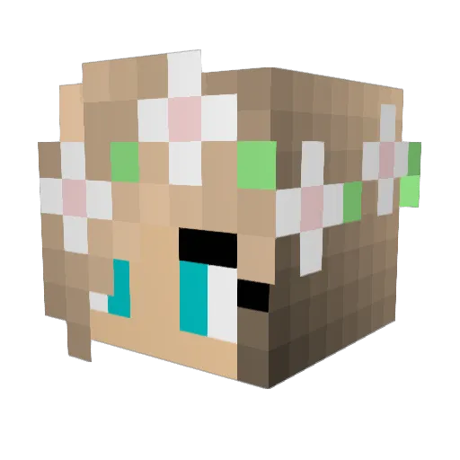 yolivilo Minecraft avatar head, 3D render