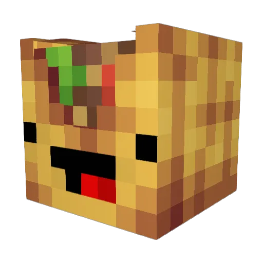 yolkgoat Minecraft avatar head, 3D render