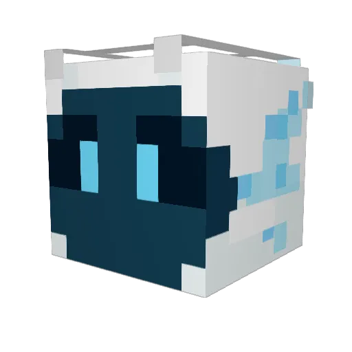 yolochka Minecraft avatar head, 3D render