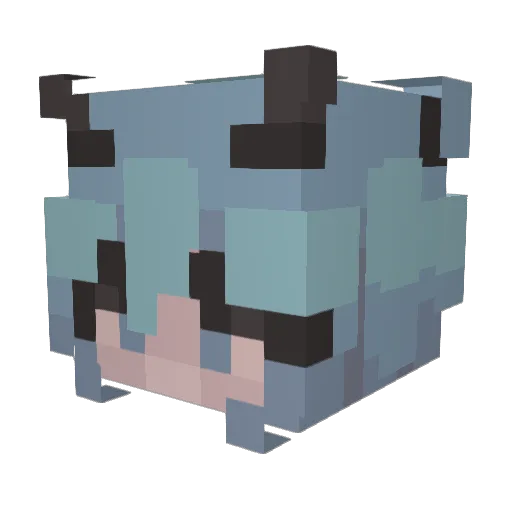 yolocrp Minecraft avatar head, 3D render