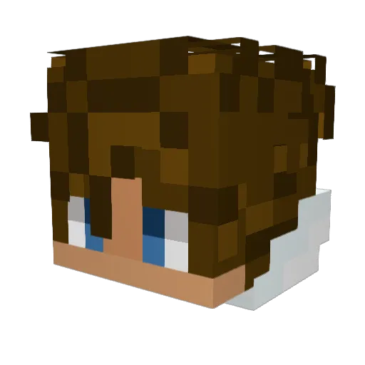 yololuigi Minecraft avatar head, 3D render