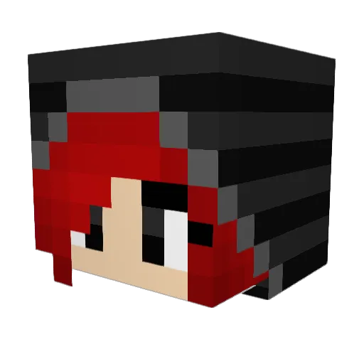 yolopower10 Minecraft avatar head, 3D render