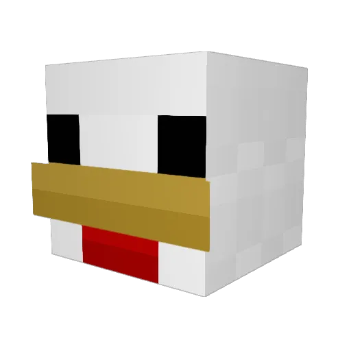 yolped Minecraft avatar head, 3D render