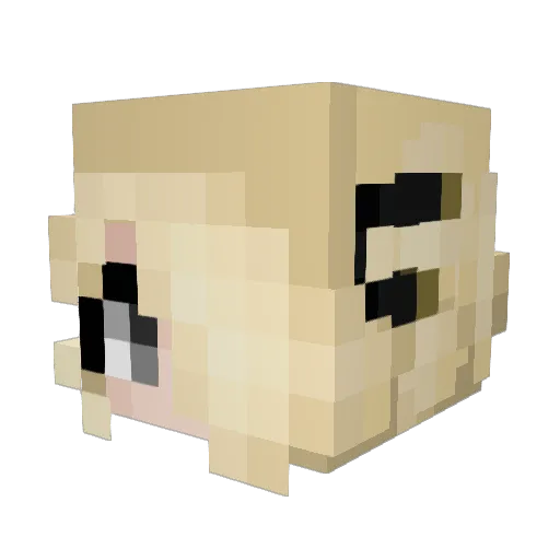 yomasyn Minecraft avatar head, 3D render