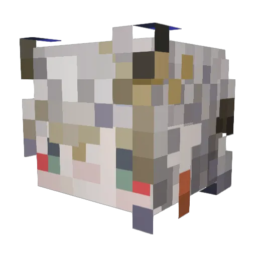 yomawarriii Minecraft avatar head, 3D render