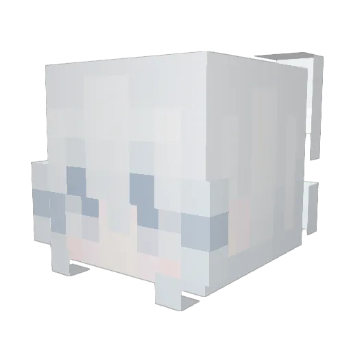 yomi_2 Minecraft avatar head, 3D render