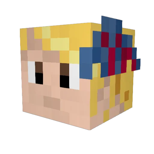 yomidian Minecraft avatar head, 3D render