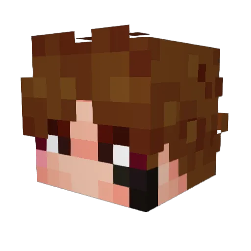yomirein Minecraft avatar head, 3D render