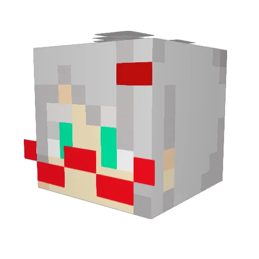 yomogi0490 Minecraft avatar head, 3D render