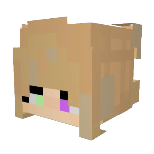 yomogi0 Minecraft avatar head, 3D render