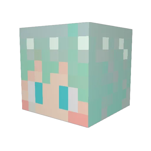yomogi77 Minecraft avatar head, 3D render