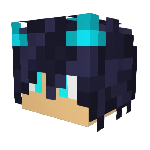 yomokyo Minecraft avatar head, 3D render