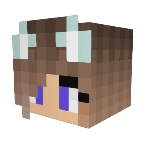 yon26 Minecraft avatar head, 3D render
