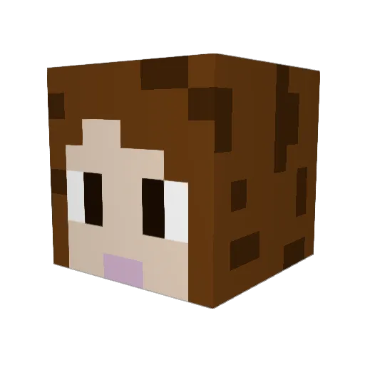 yonagg Minecraft avatar head, 3D render