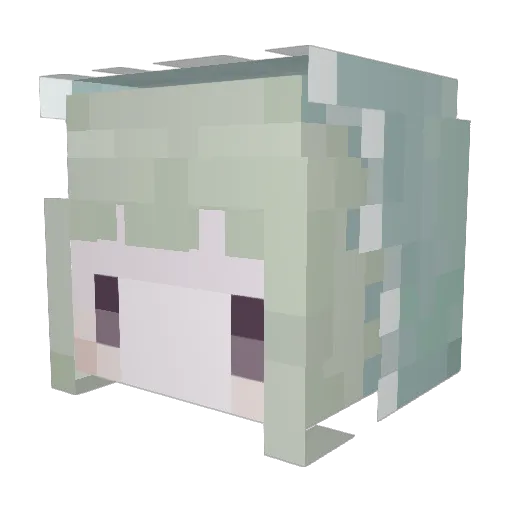 yonaka3ji Minecraft avatar head, 3D render