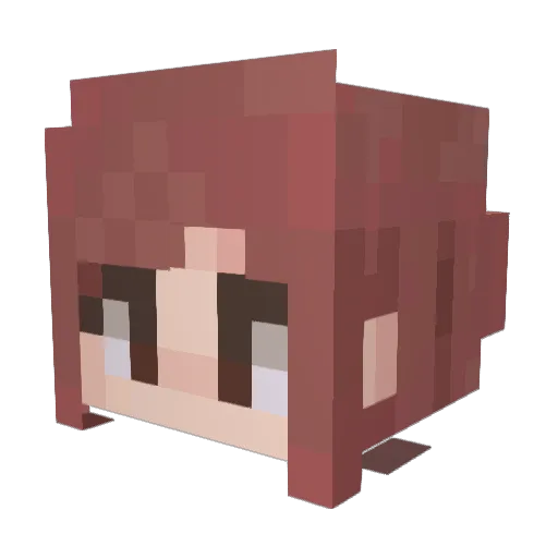 yonasua Minecraft avatar head, 3D render
