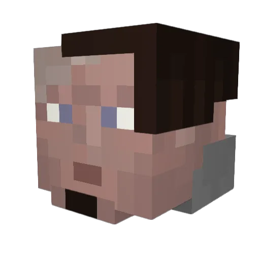yonatandrach Minecraft avatar head, 3D render