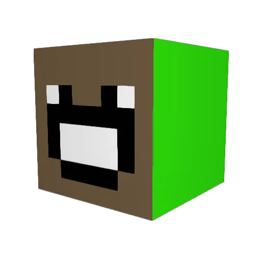 yond2 Minecraft avatar head, 3D render