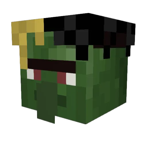 yondaimette Minecraft avatar head, 3D render