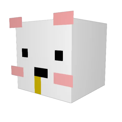 yondoo Minecraft avatar head, 3D render