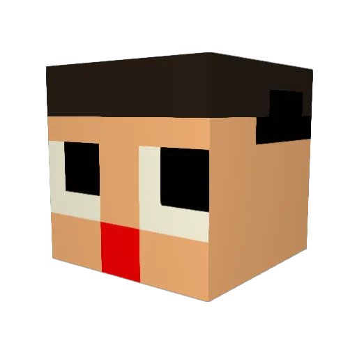 yone119 Minecraft avatar head, 3D render