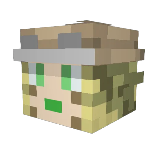 yone29 Minecraft avatar head, 3D render
