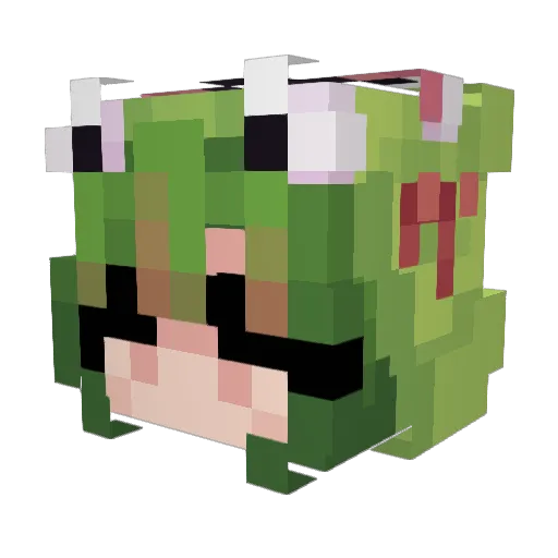yonghuan Minecraft avatar head, 3D render