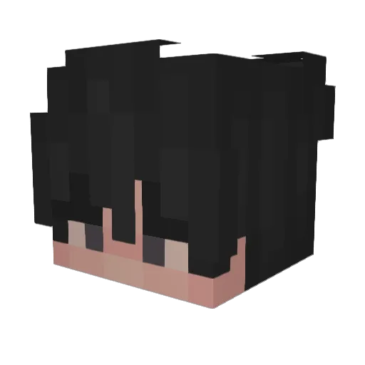 yonime Minecraft avatar head, 3D render